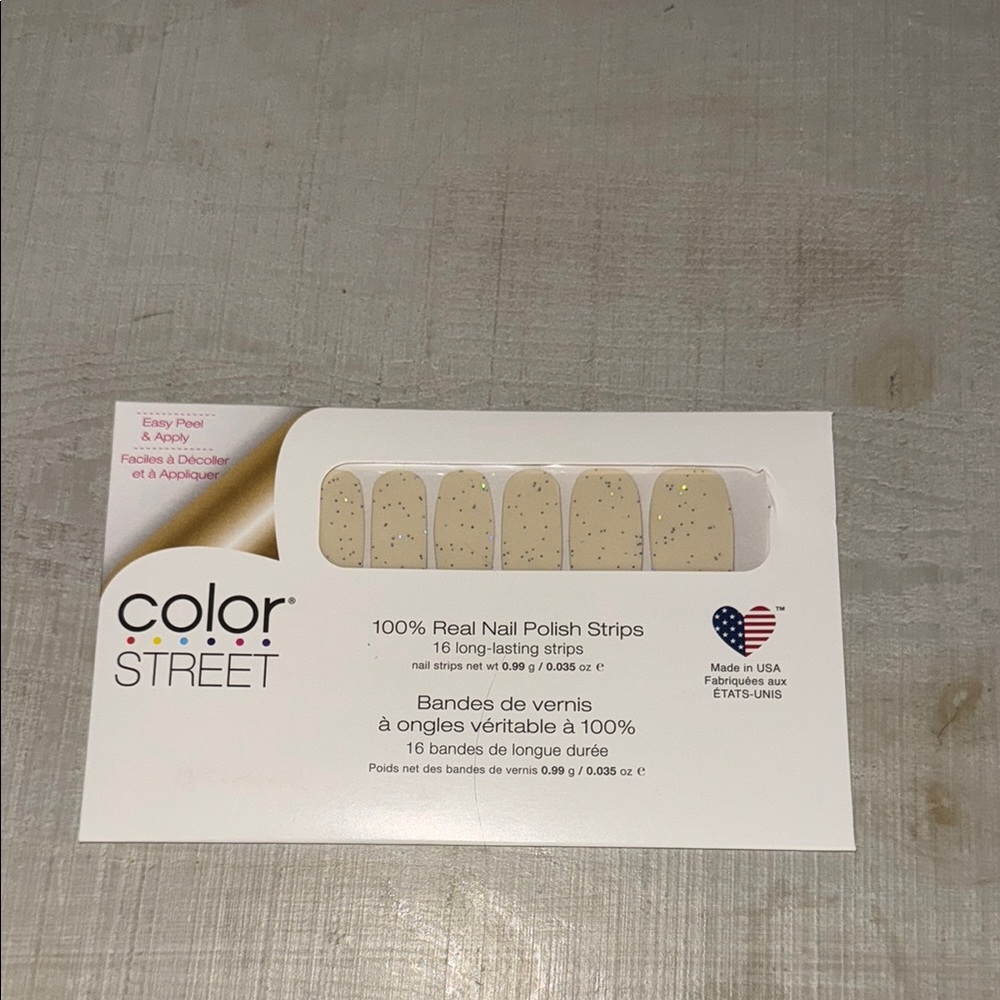 Color Street Beige Nail Polish Strips. Ivory Icon